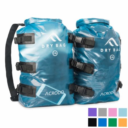 Acrodo Waterproof Dry Bag Backpack - 15 Liter - Agua x2